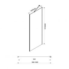 Душевая перегородка Vincea Extra VSG-1E100CL